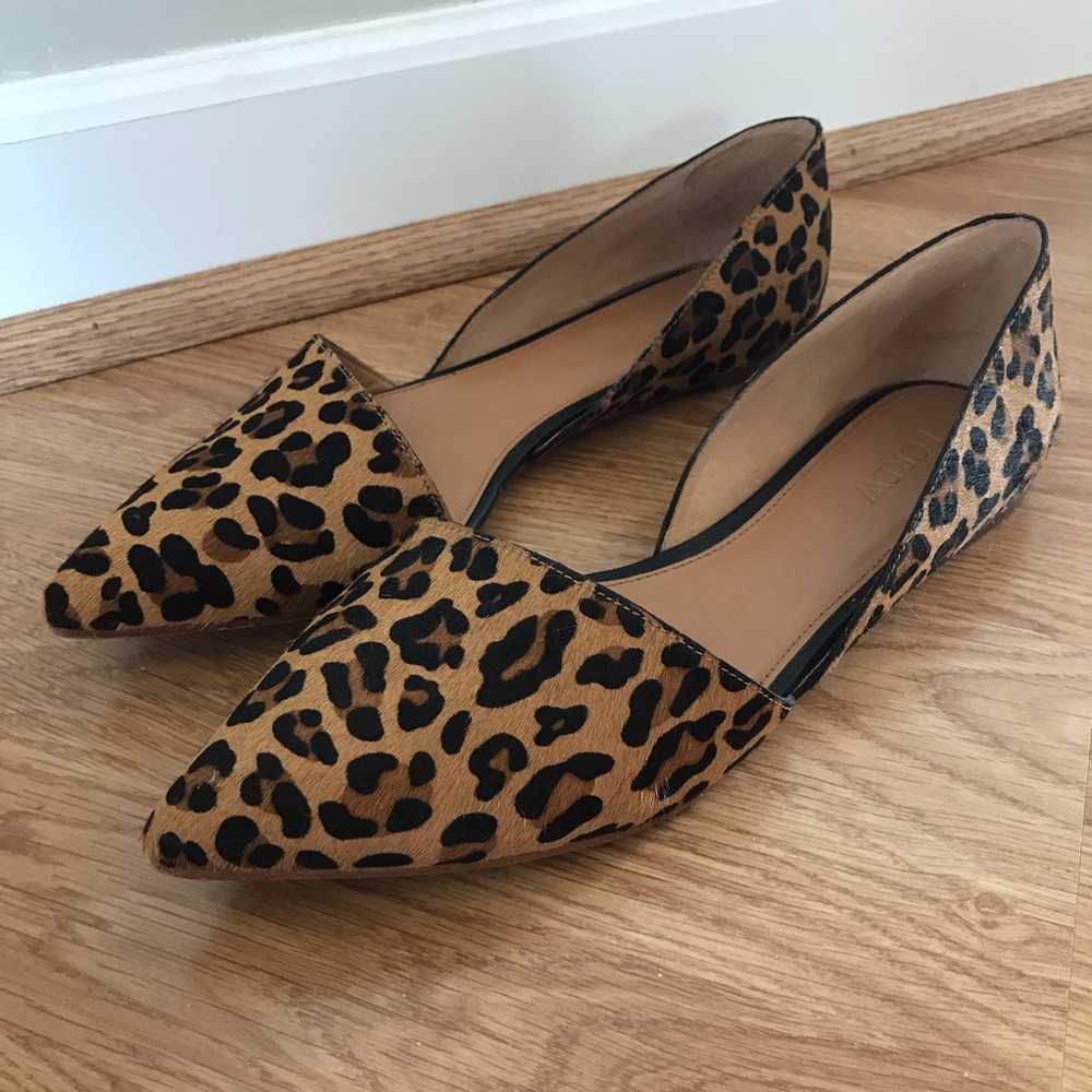 Leopard Print Calf Hair D’Orsay Flats
